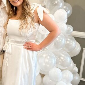 Show Me Your MuMu Garden Midi White Dress - Like new!